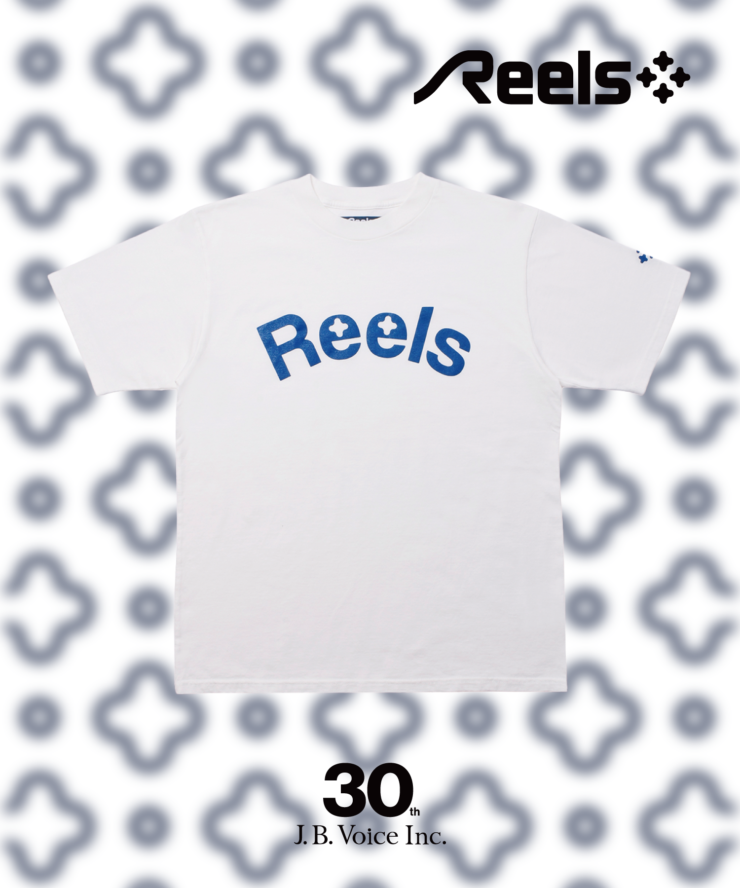 J.B. Voice, Inc. おかげさまで30周年  Reels "CREW NECK TEE" J.B. Voice inc. EXCLUSIVE