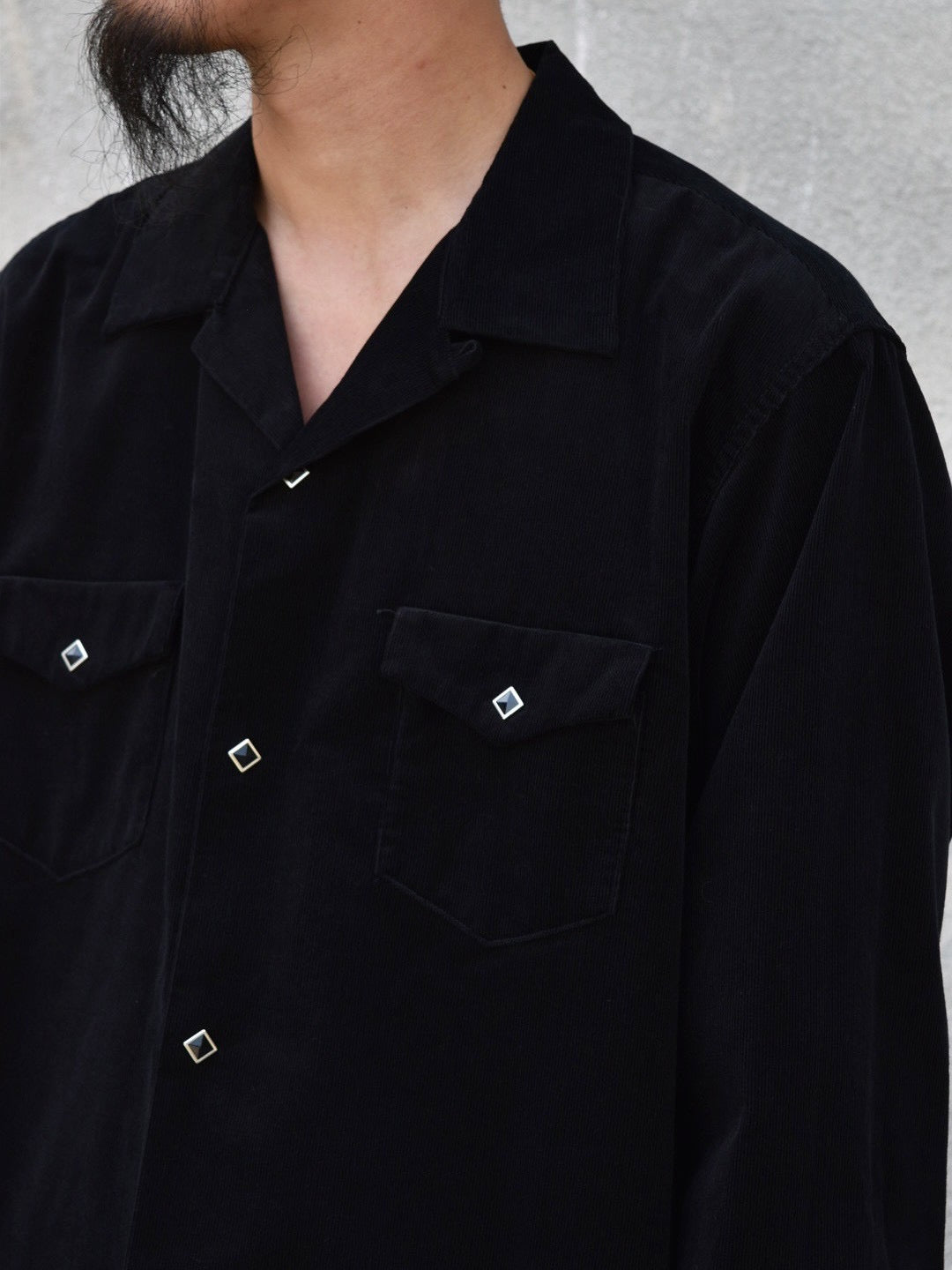 MINEDENIM / Narrow Corduroy Western Open Collar SHIRT (2508-5001)