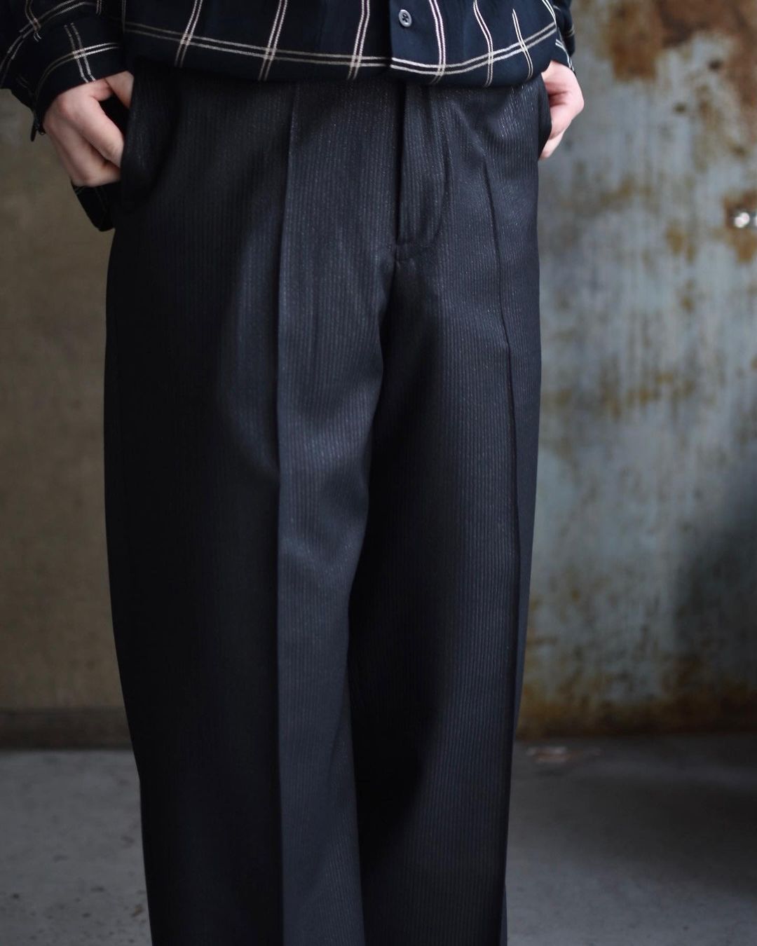 MINEDENIM / E. F Wool Wide TRS