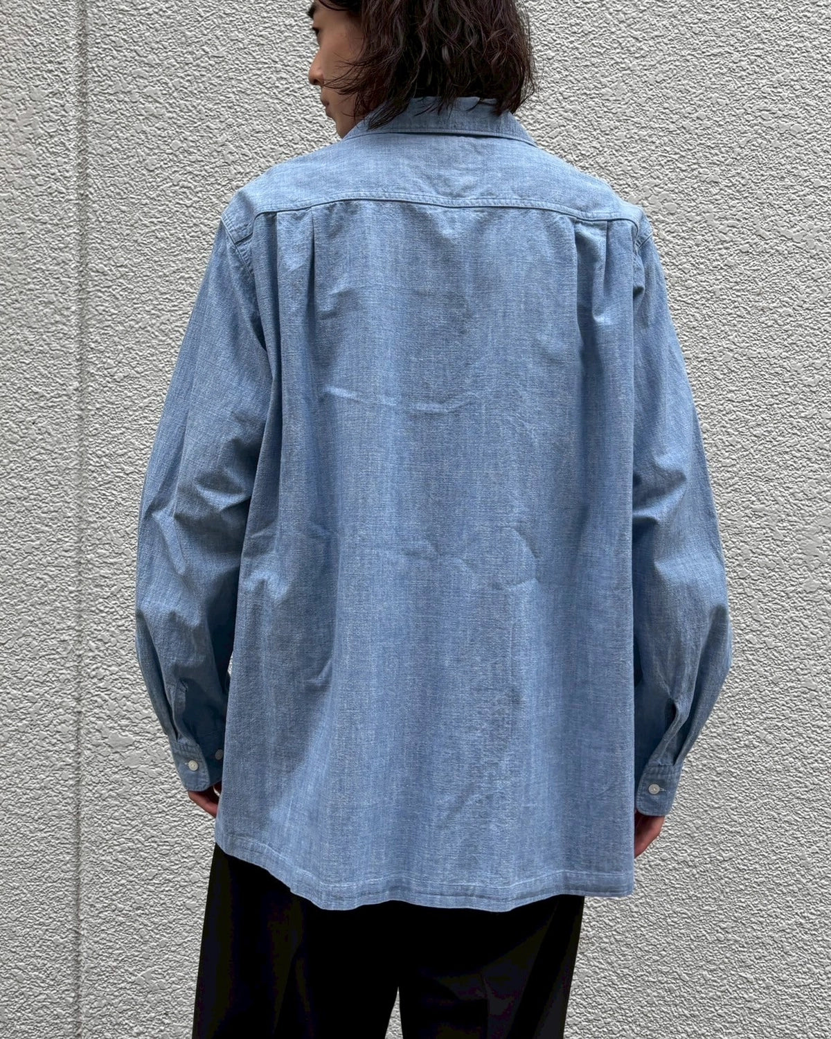 Unlikely / Unlikely Open Collar Work Chambray with Flower (U25S-11-0002)
