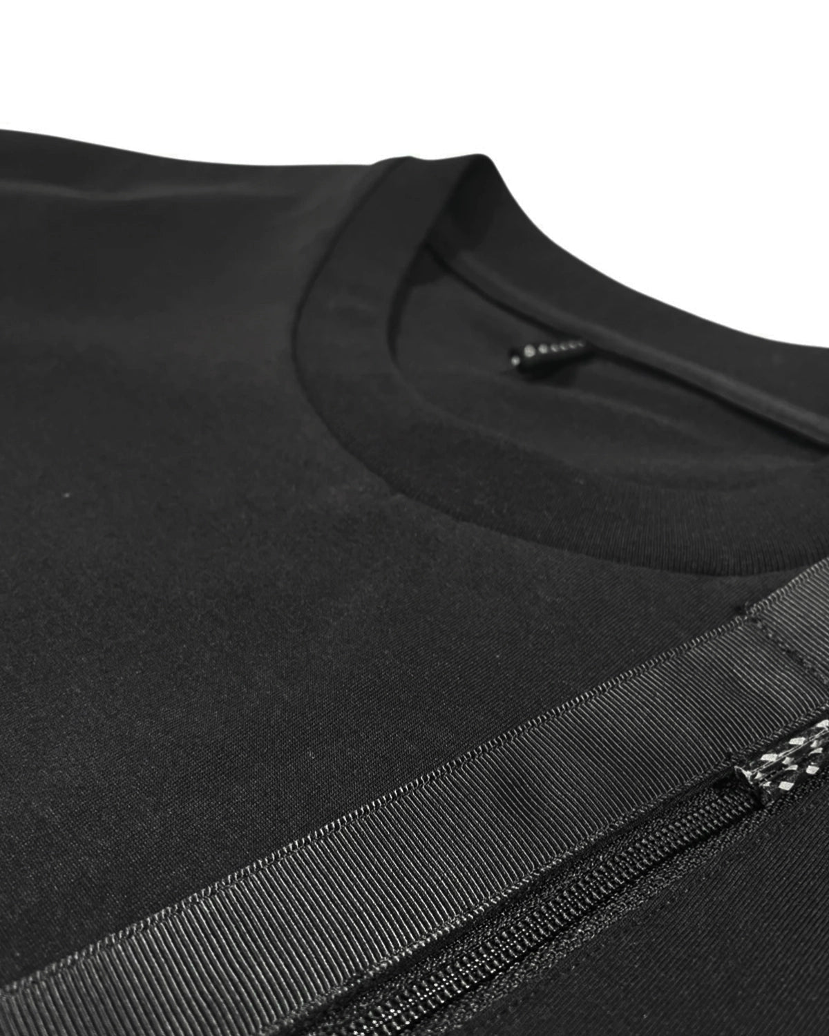 ALMOSTBLACK / CREW NECK ZIPPER POCKET (25AWGAB-CS02)