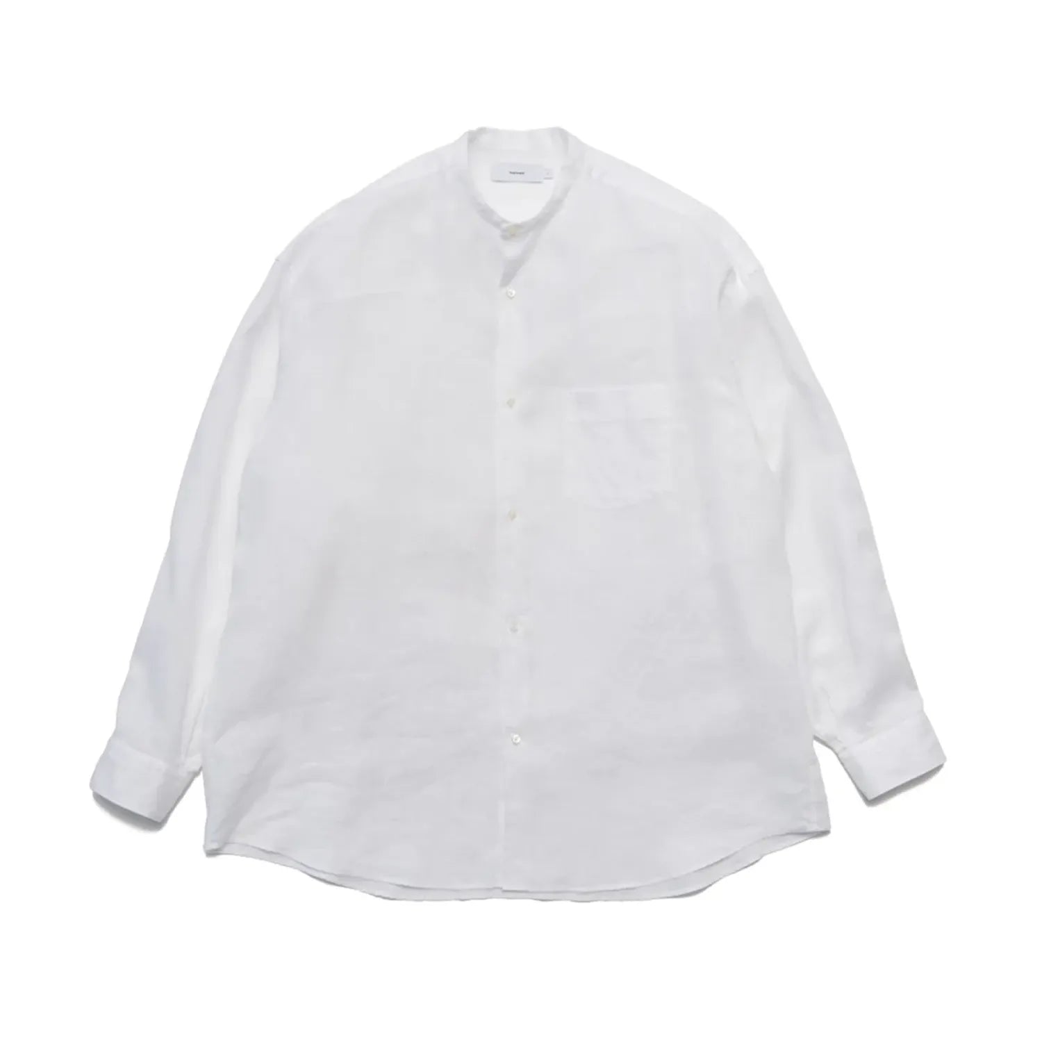 Graphpaper の Linen L/S Oversized Band Collar Shirt