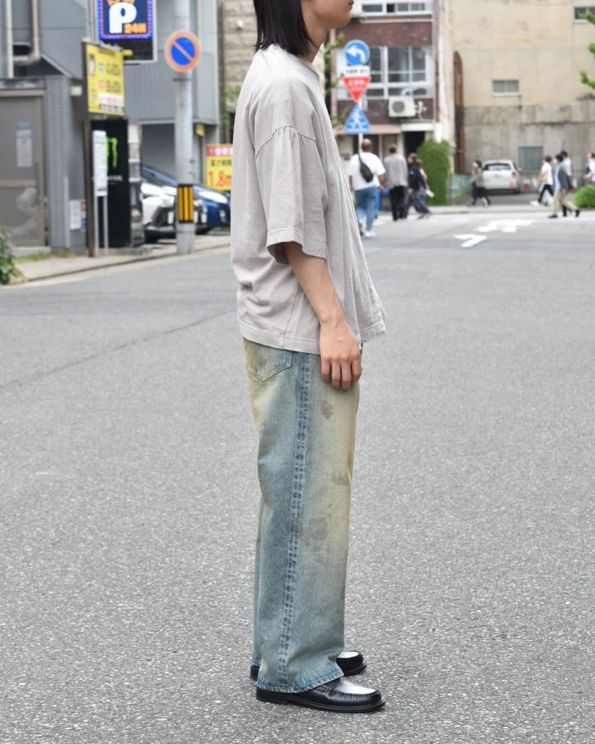 refomed / "SHOULDER GATHER" TEE (RECU-043)