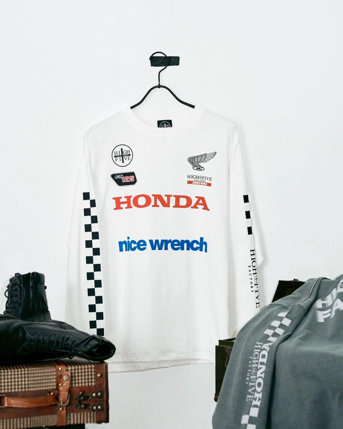 HIGH FIVE FACTORY × HONDA / HFF × HONDA RACING LS TEE (88000240)