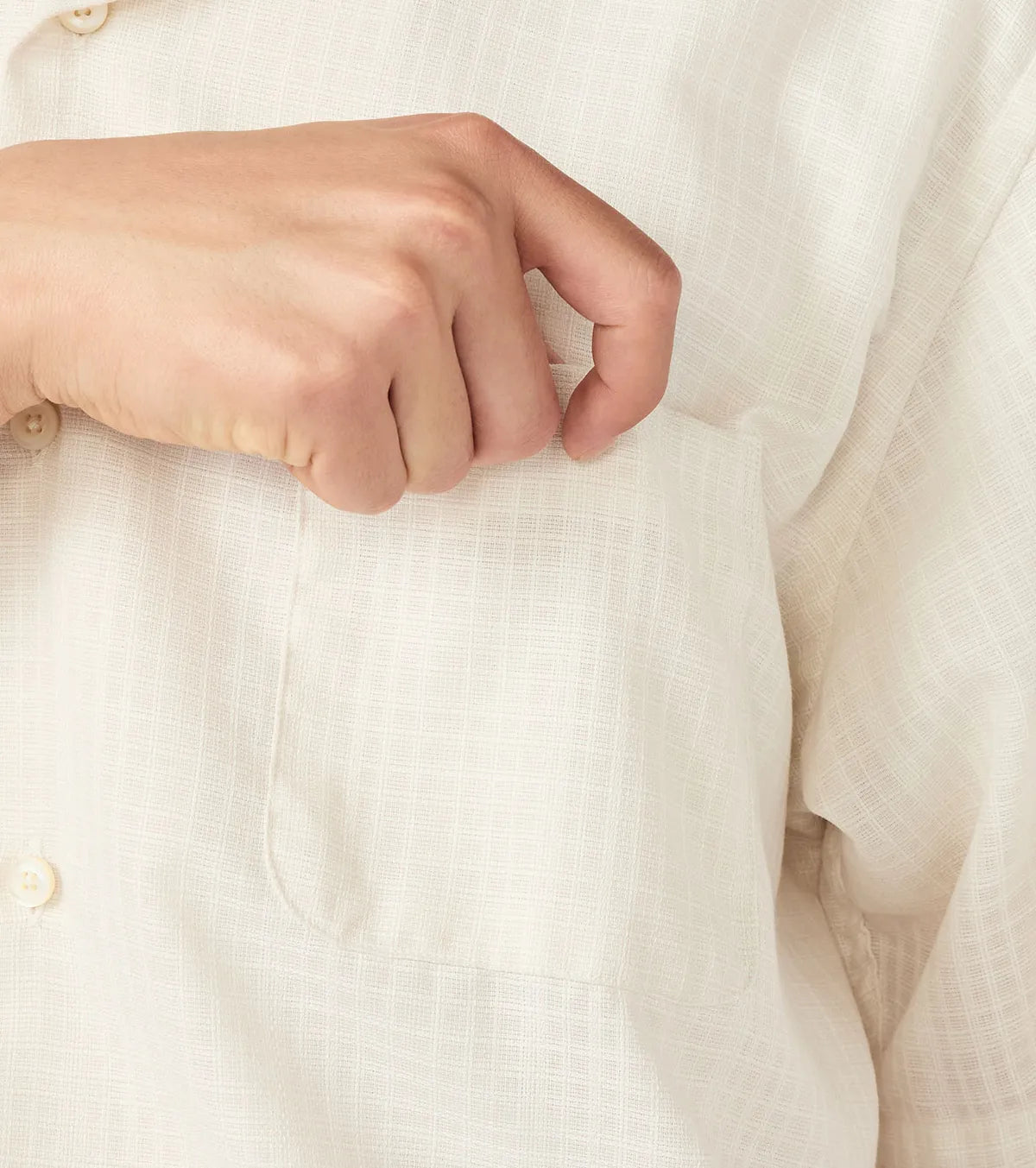 nanamica / Open Collar Panama S/S Shirt (S26SG066)