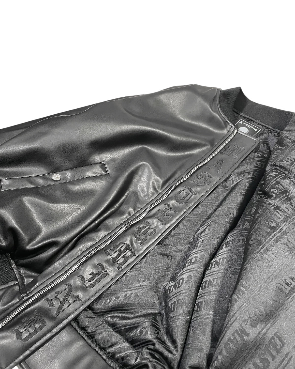 mastermind JAPAN / MJ FAUX LEATHER MA-1 (MJ25E-15-BL024)