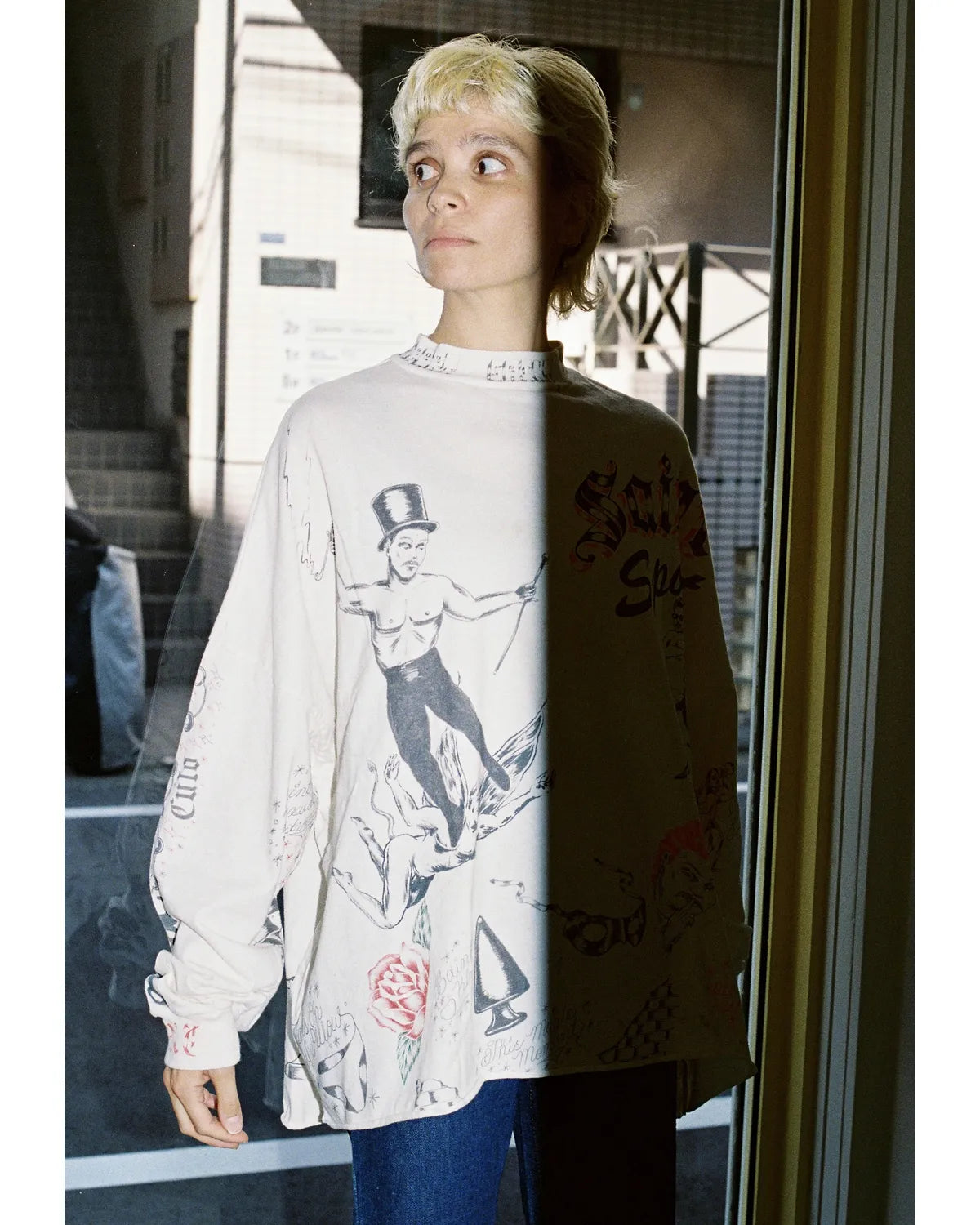©️SAINT Mxxxxxx × Alexis Ross / ALX_LS TEE / DRAWING (SM-HR1-0000-C30)