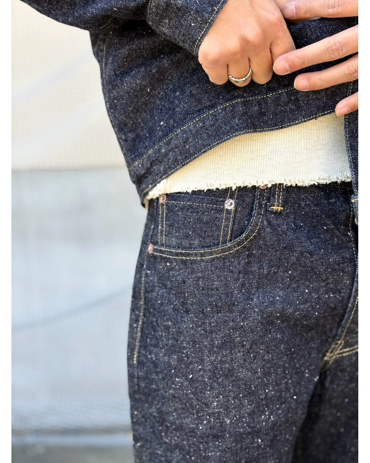 New Manual / #017 LV 61's TAPERED JEANS ONE-WASHED