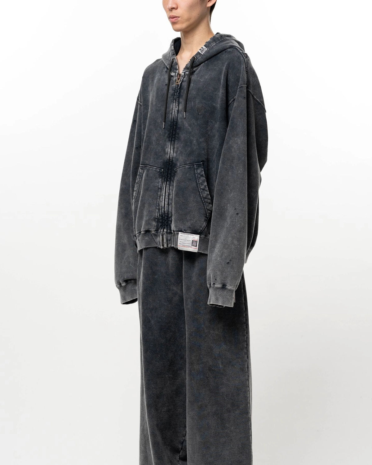 Maison MIHARA YASUHIRO / Bleached Zip-up Hoodie (A17PK541)