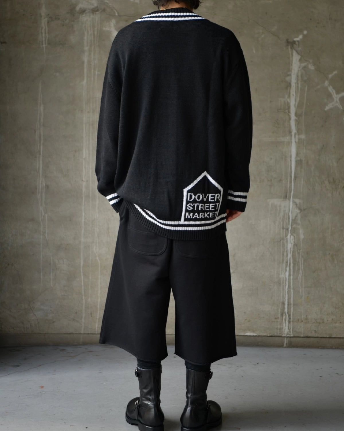 DOVER STREET MARKET kei ninomiya / PLEATED SHORTS COTTON BACK PILE KNIT (DSM01P006)