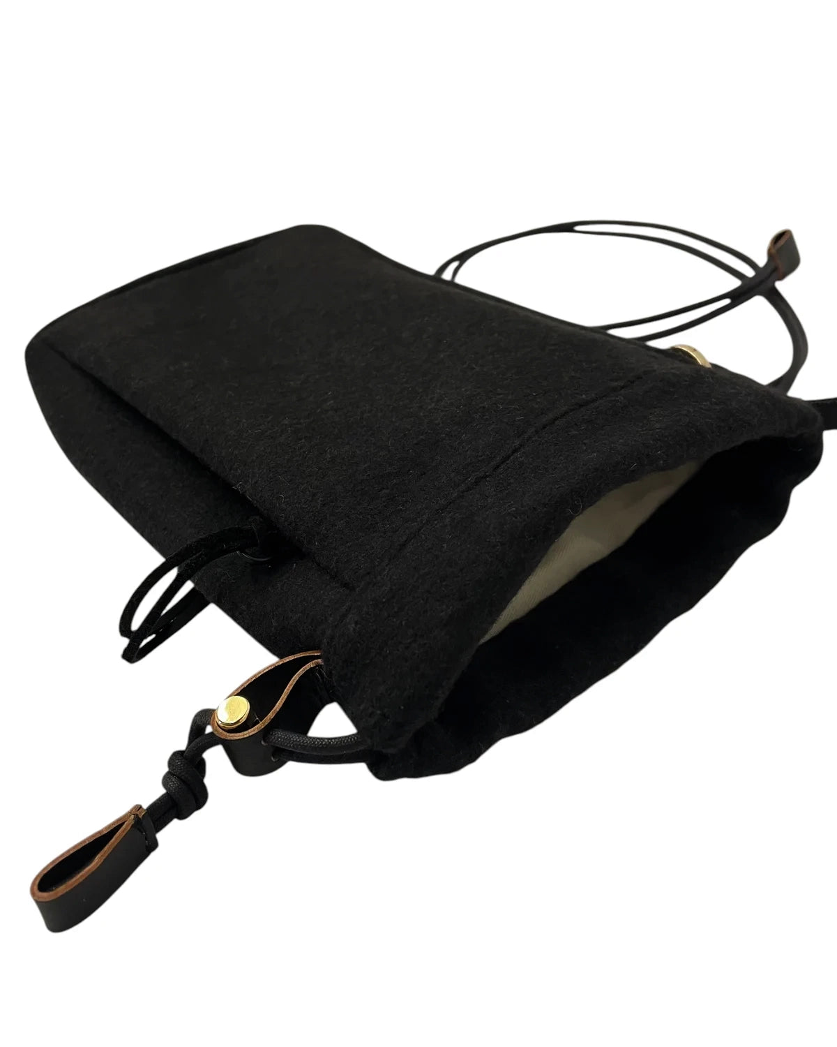 texnh / DRAWSTRING POUCH M / WOOL (B13-01125)