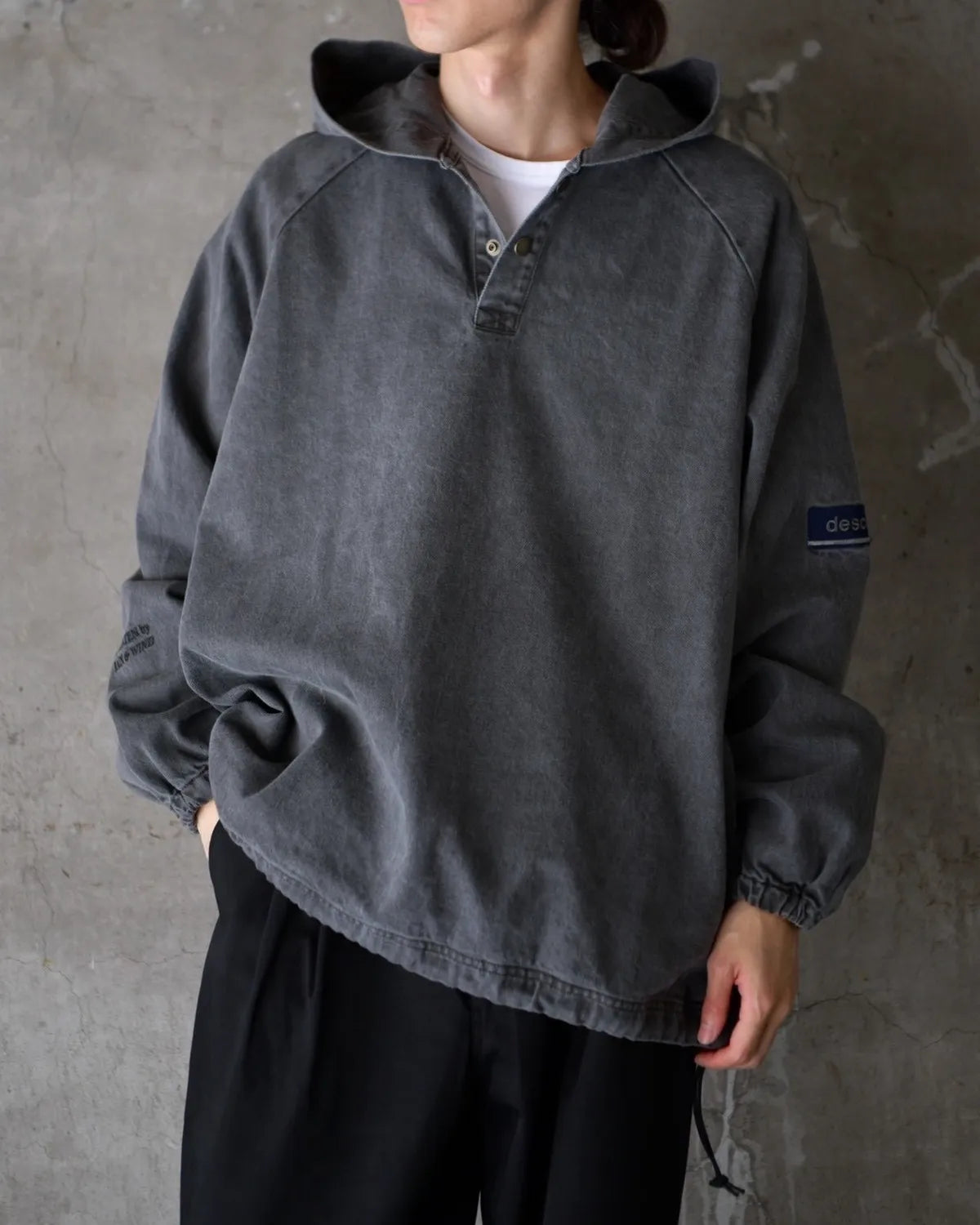 DESCENDANT / MOLE HOODED LS SHIRT PIGMENT DYE (262WVDS-SHM04)