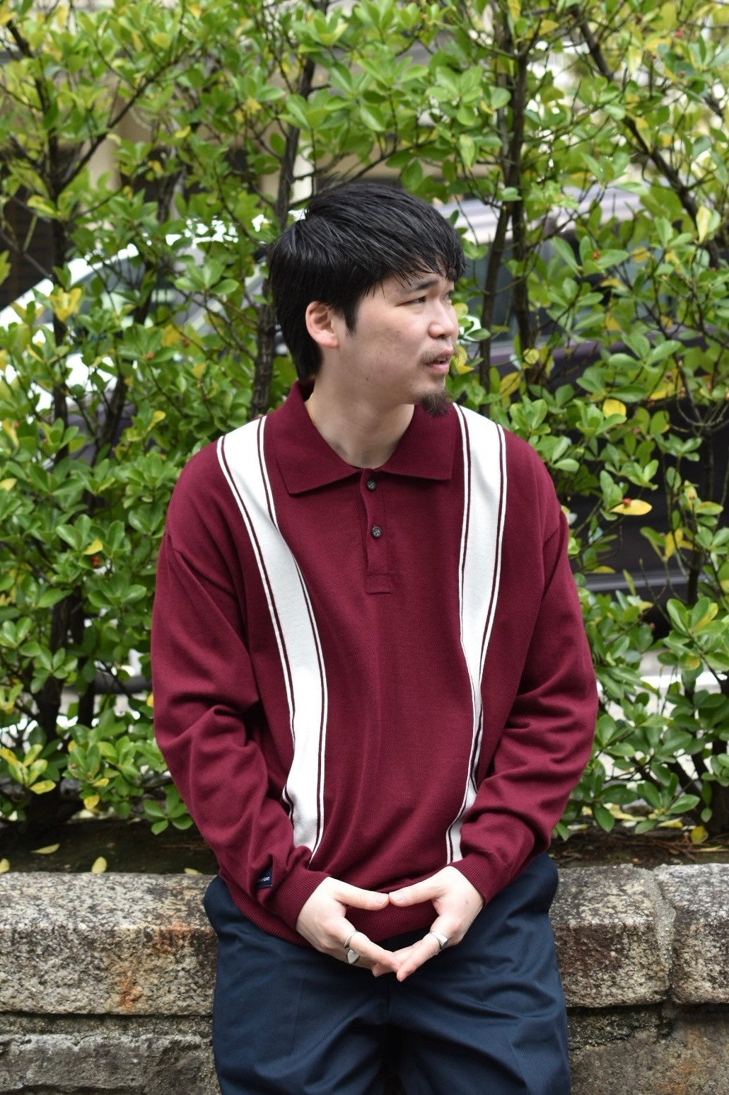 DESCENDANT / SPIDER KNIT POLO