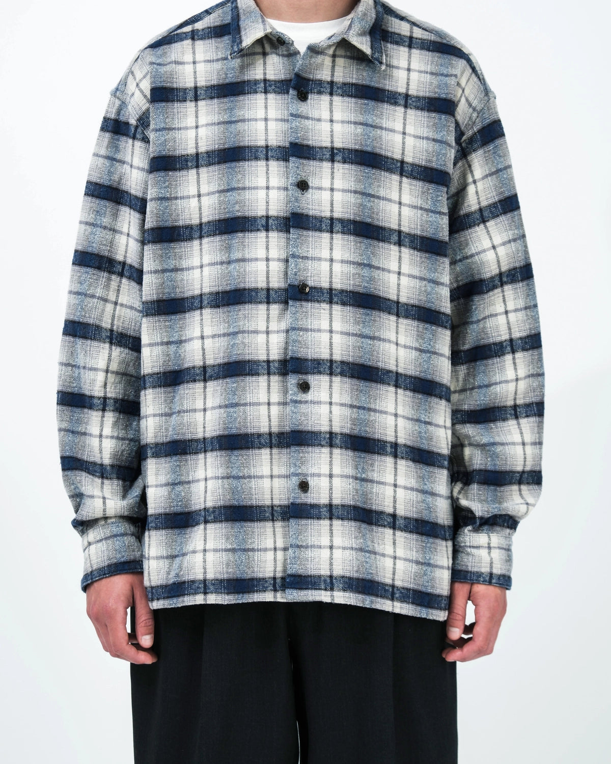 A.PRESSE / Vintage Cotton Silk Nep Twill Check Shirts (26SAP-02-20)