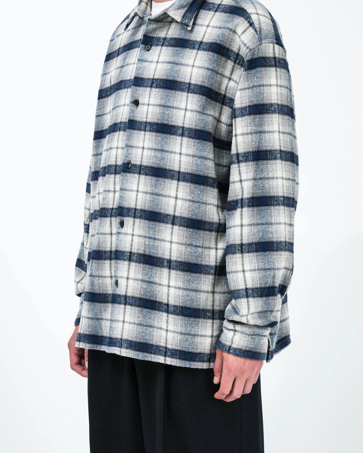 A.PRESSE / Vintage Cotton Silk Nep Twill Check Shirts (26SAP-02-20)