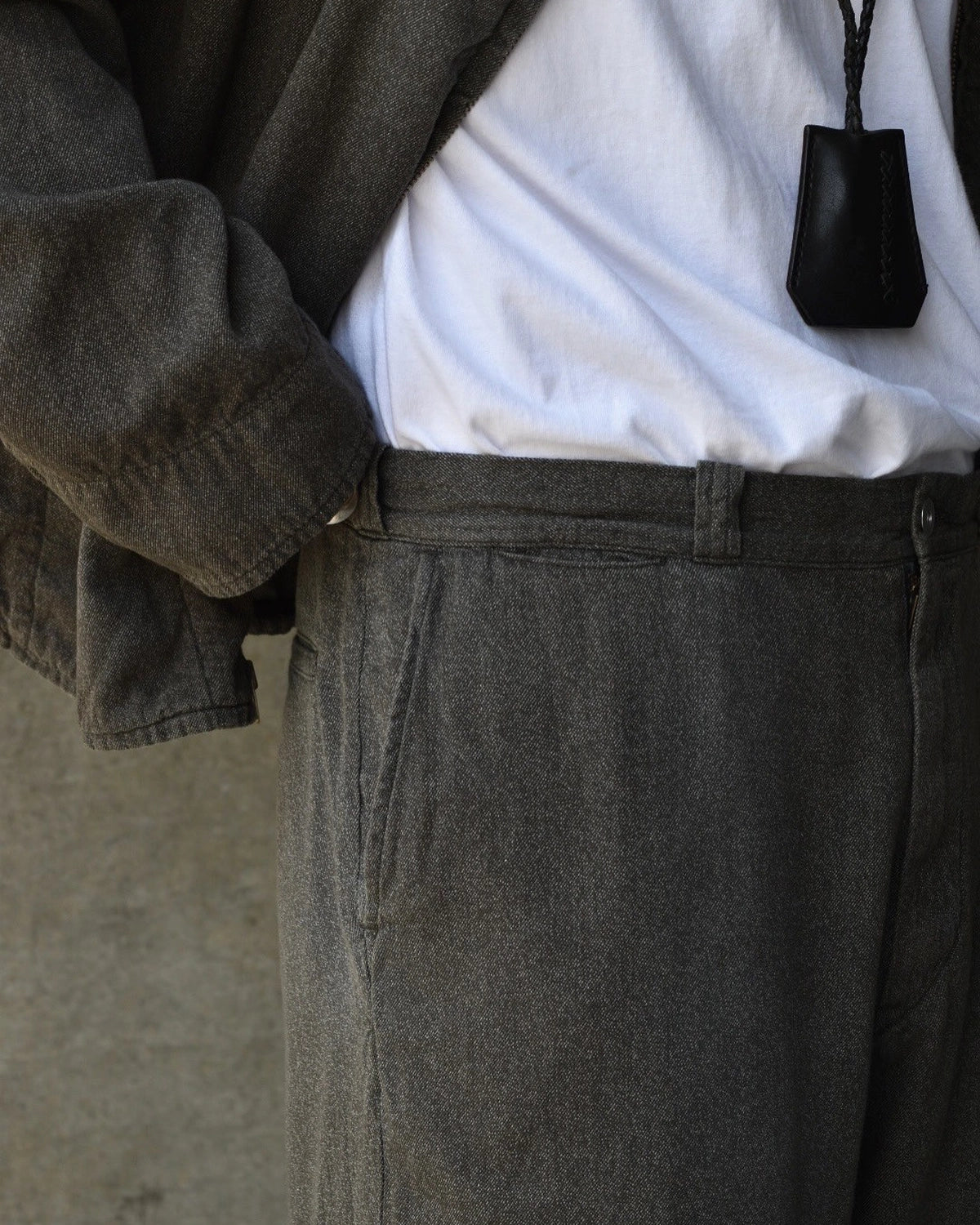 A.PRESSE / Vintage Black Chambray Work Pants (25AAP-04-22)