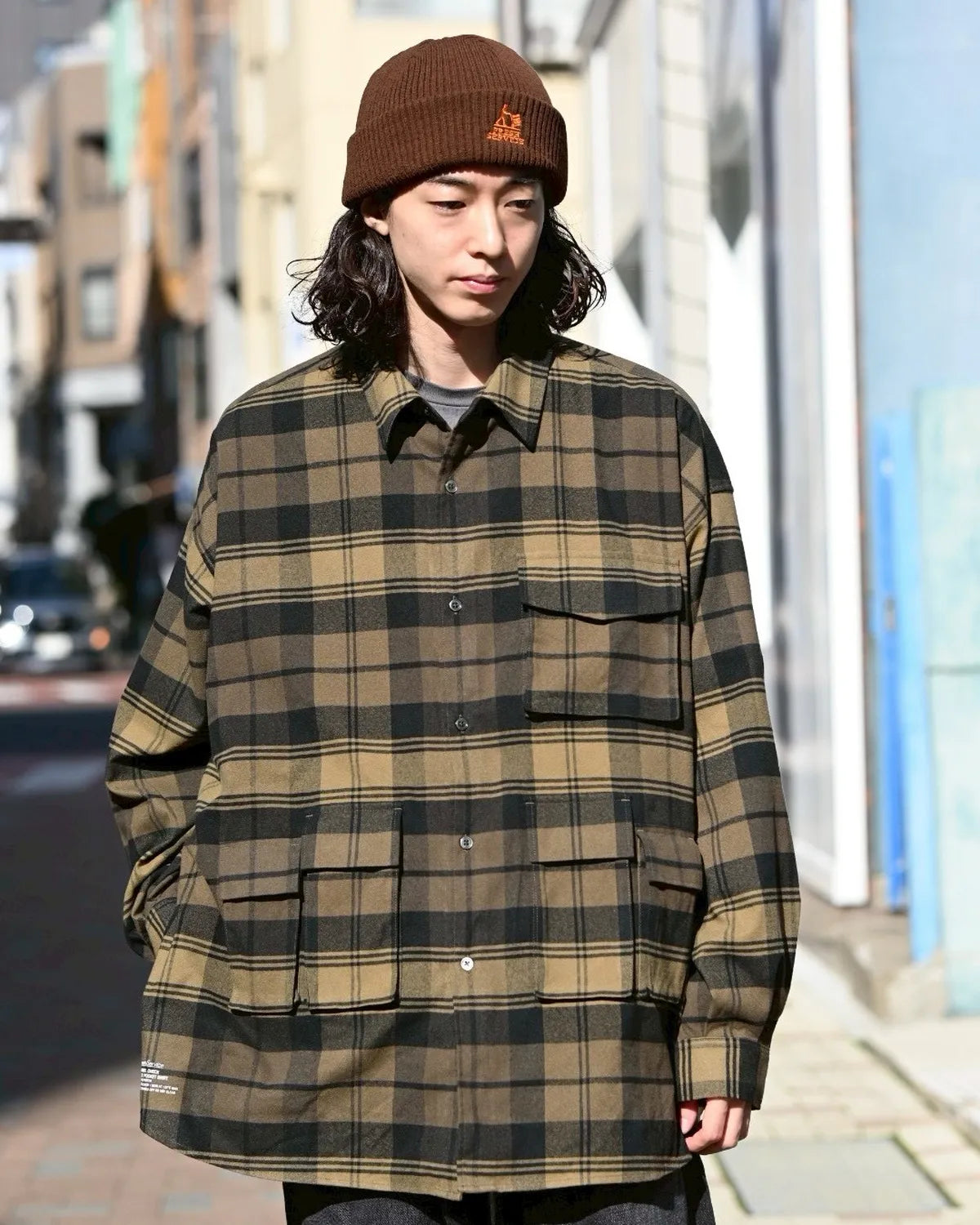 FreshService / FLANNEL CHECK MULTI POCKET SHIRT (FSC254-50059)