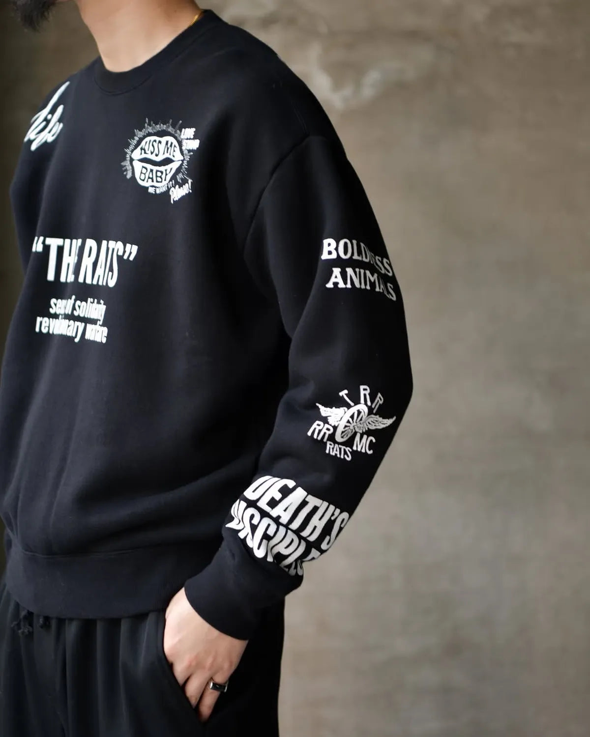 RATS / CRAZY CREW NECK SWEAT (25'RTC-0903)