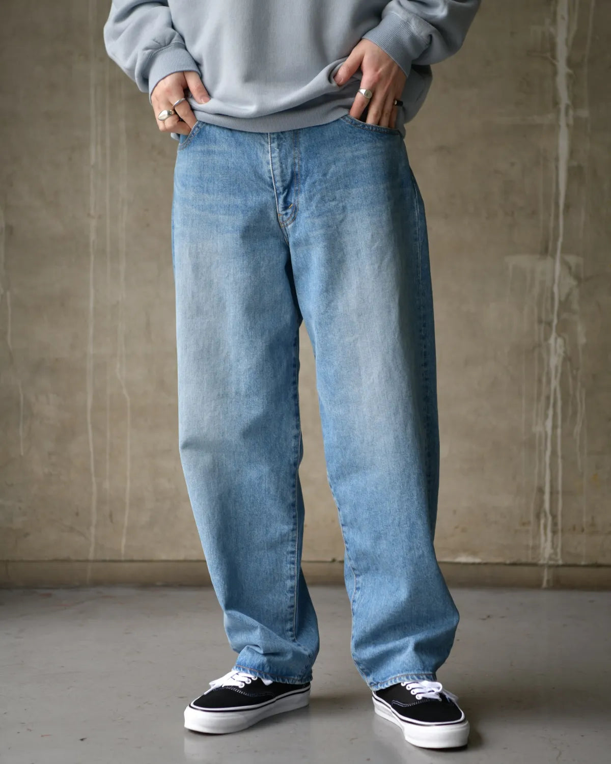 DESCENDANT / 1995 DENIM TROUSERS BAGGY HARD WASH (261WVDS-PTM04)