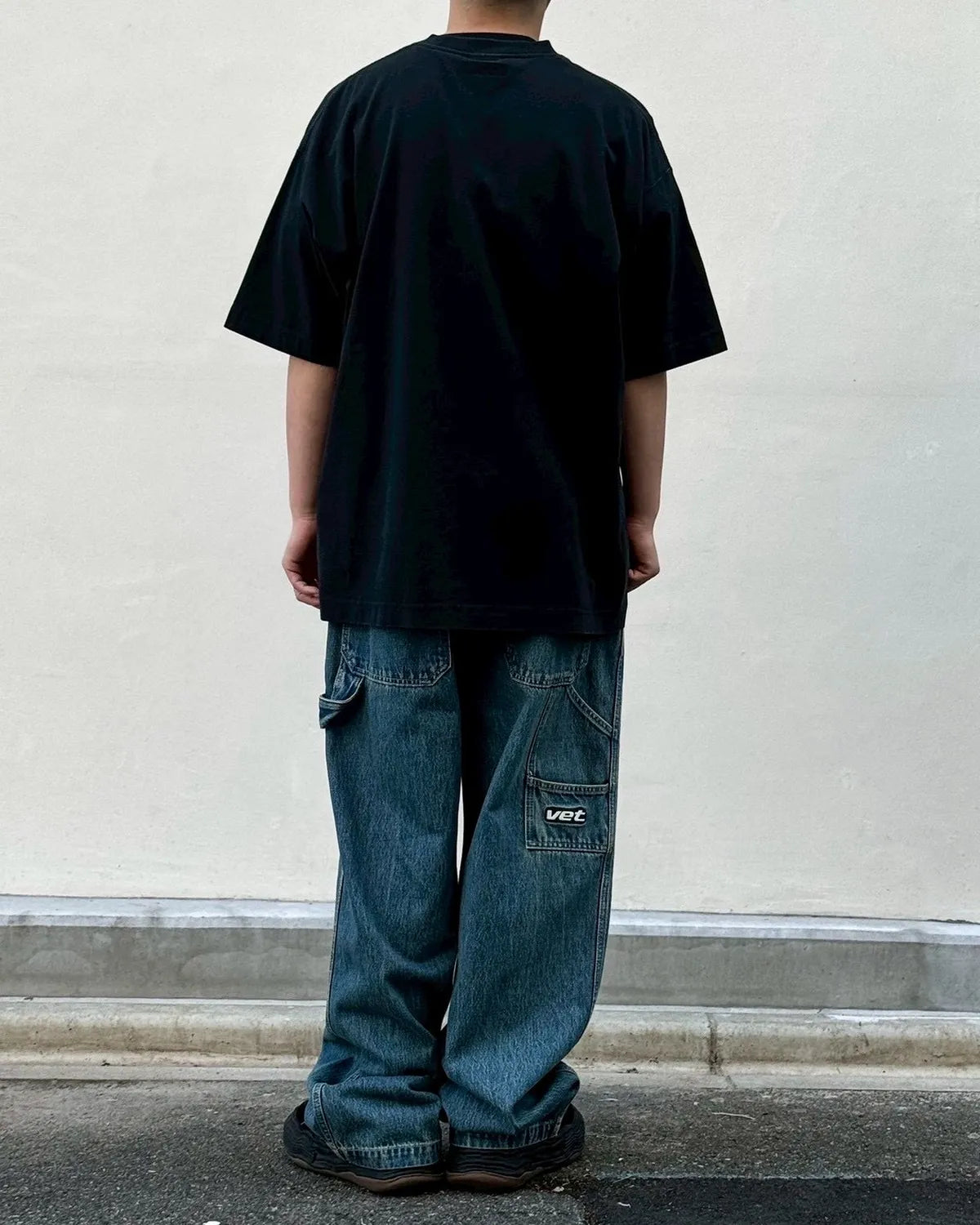 VETEMENTS / BIKER CROSS LOGO T-SHIRT (ME76TR162B)