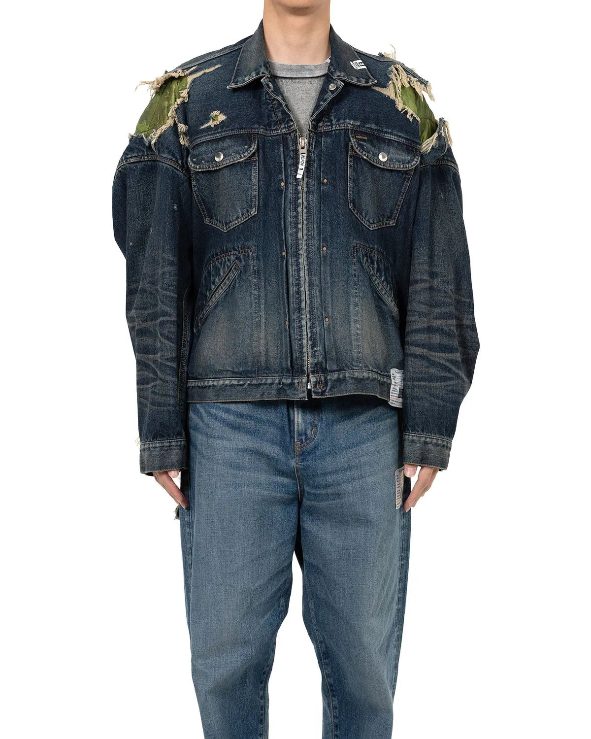 Maison MIHARA YASUHIRO / Military Jacket Layered Denim Jacket (J15BL121)