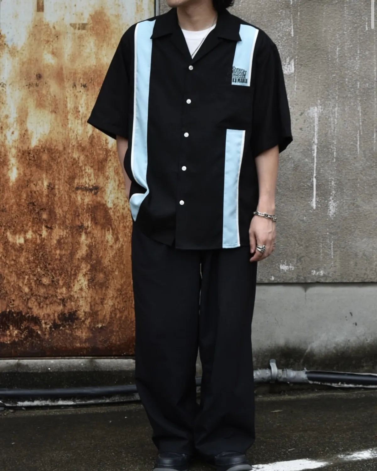 WACKO MARIA × MR.BROTHERS CUT CLUB / SWITCHING SHIRT S/S (MBCC-WM-OC01)