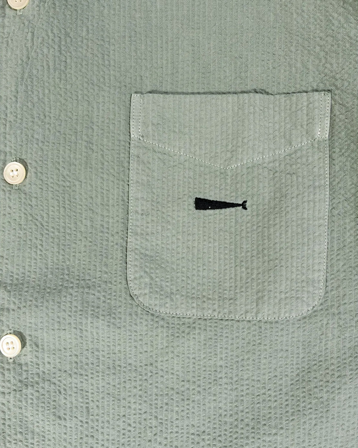 DESCENDANT / S WIND OPEN COLLAR SEERSUCKER SS SHIRT (261WVDS-SHM05)