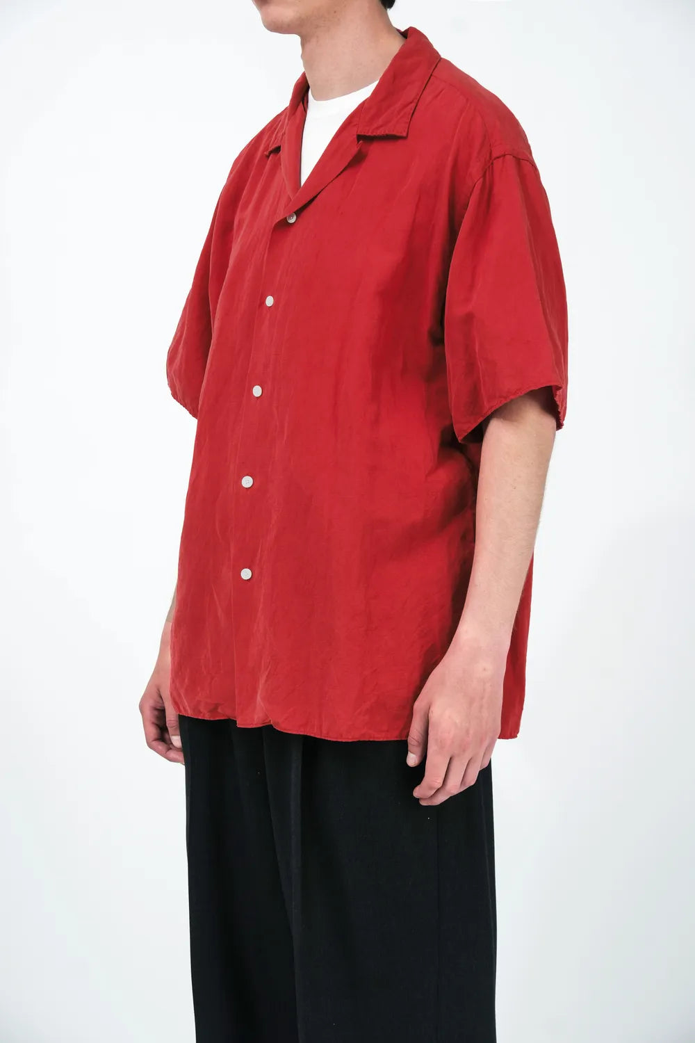 A.PRESSE / Vintage Silk Linen S/S Open Collar Shirts (26SAP-02-09)