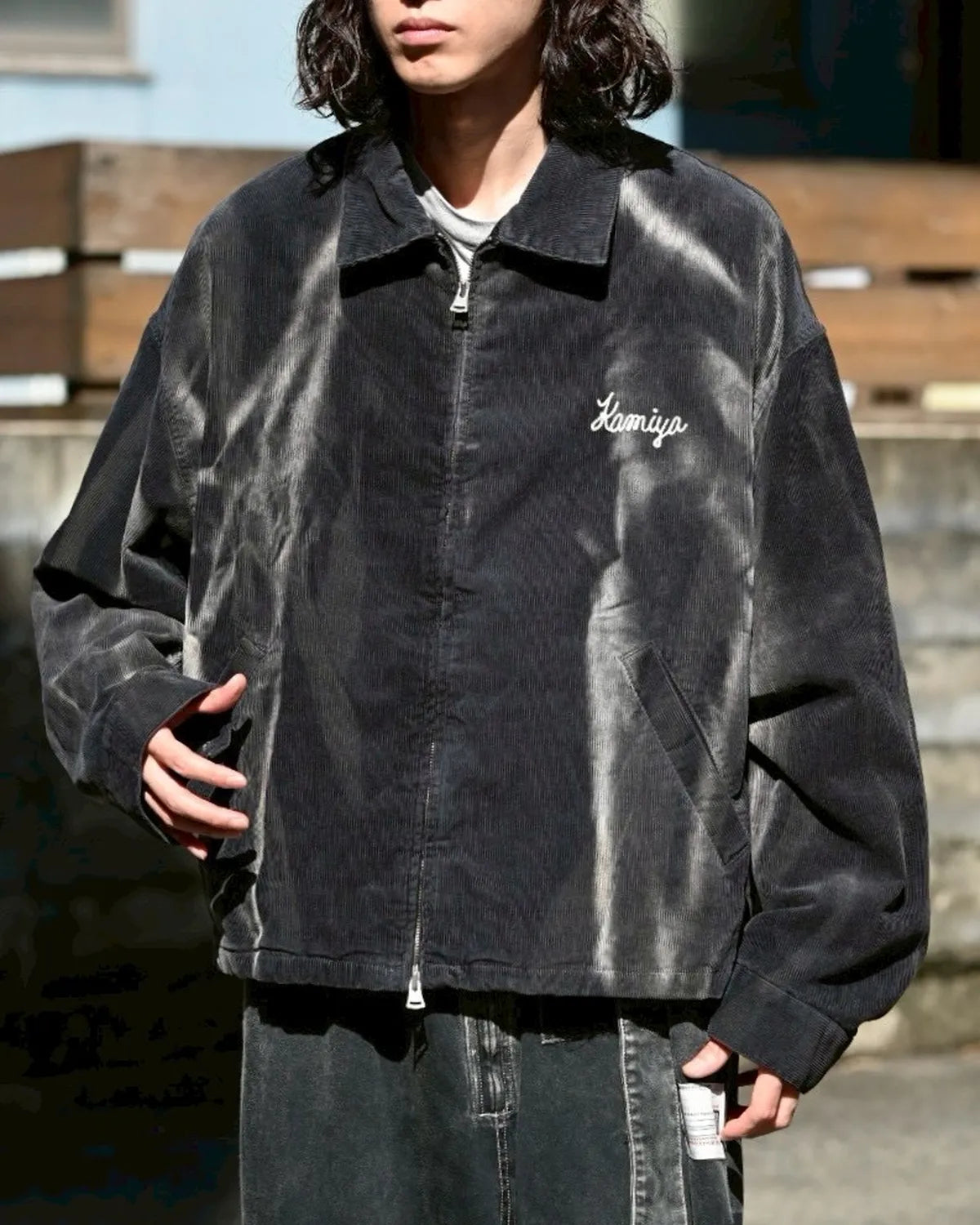 KAMIYA / Sun Faded Like Corduroy Work Jacket (G15BL033)