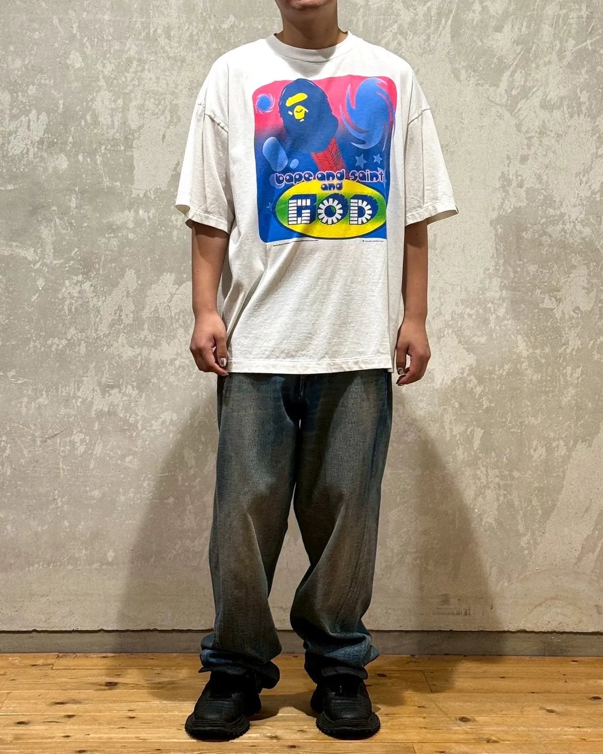 ©︎SAINT Mxxxxxx × A BATHING APE® / BEPA_SS TEE_GOD (SM-HR1-0000-C35)