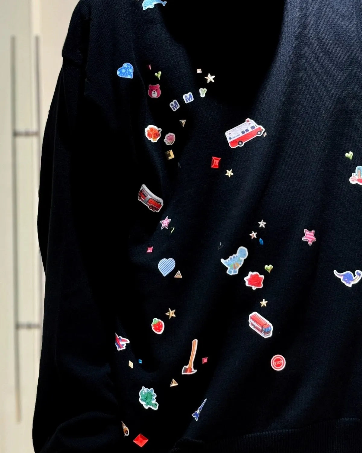 Maison MIHARA YASUHIRO / Kids Sticker Printed Knit Sweater (J16SW700)