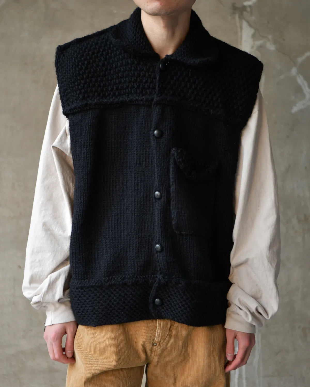 refomed / GRANNY KNIT VEST (REKN-012)