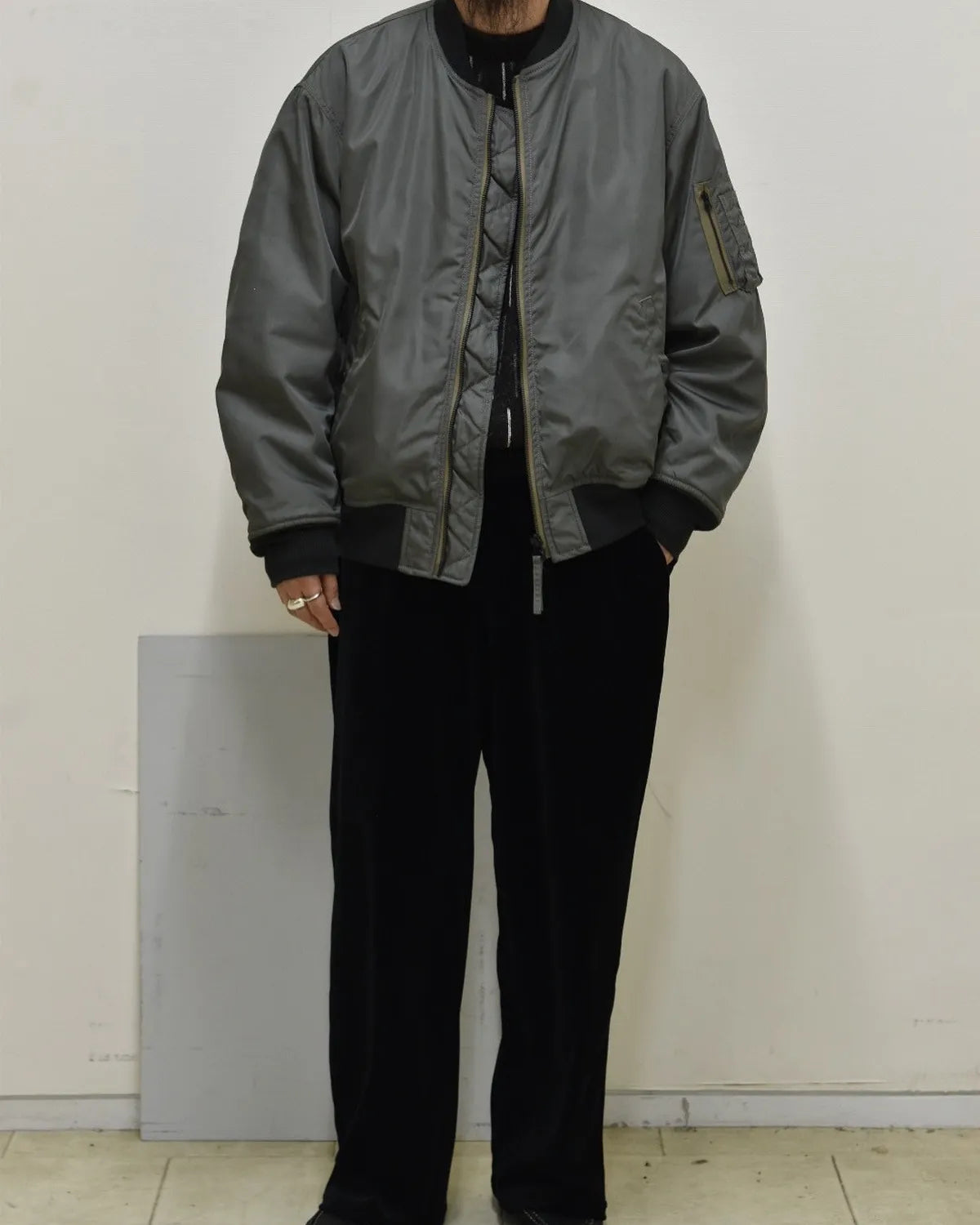 MARKAWARE / Silk Heavy Twill MA-1 (A25C16BL01C)