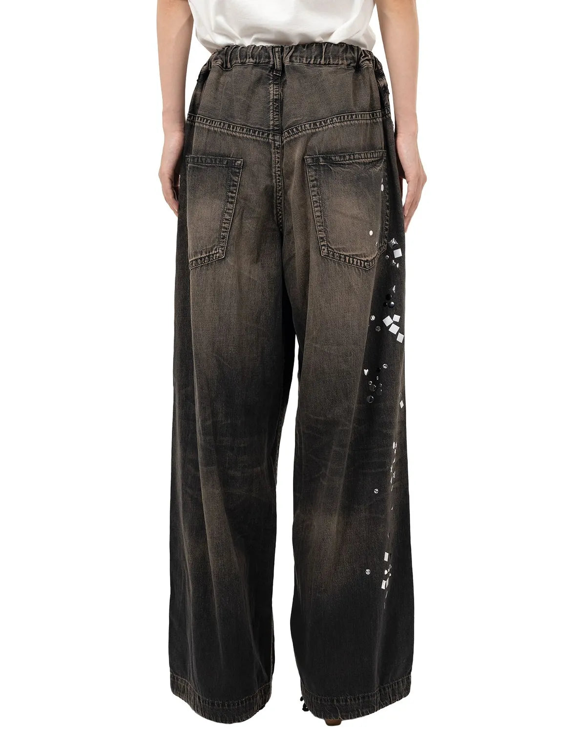 Maison MIHARA YASUHIRO / Embellished Denim Wide Pants (B15PT081)