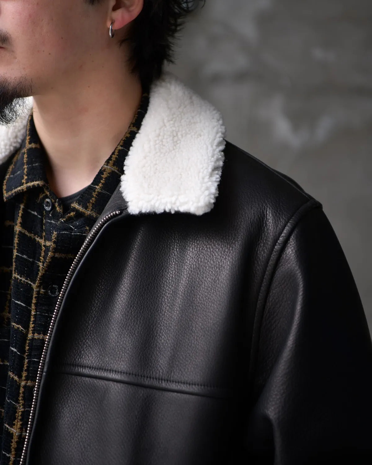 WACKO MARIA / LEATHER BOA JACKET (25FW-WMO-BL01)
