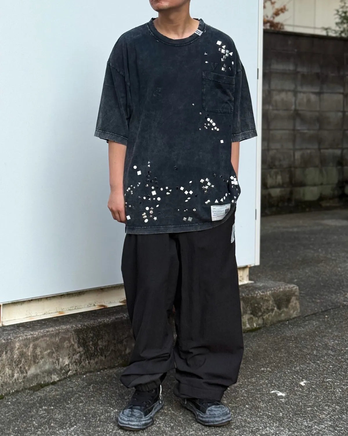 Maison MIHARA YASUHIRO / EMBELLISH BLEACH TEE (A15TS631)