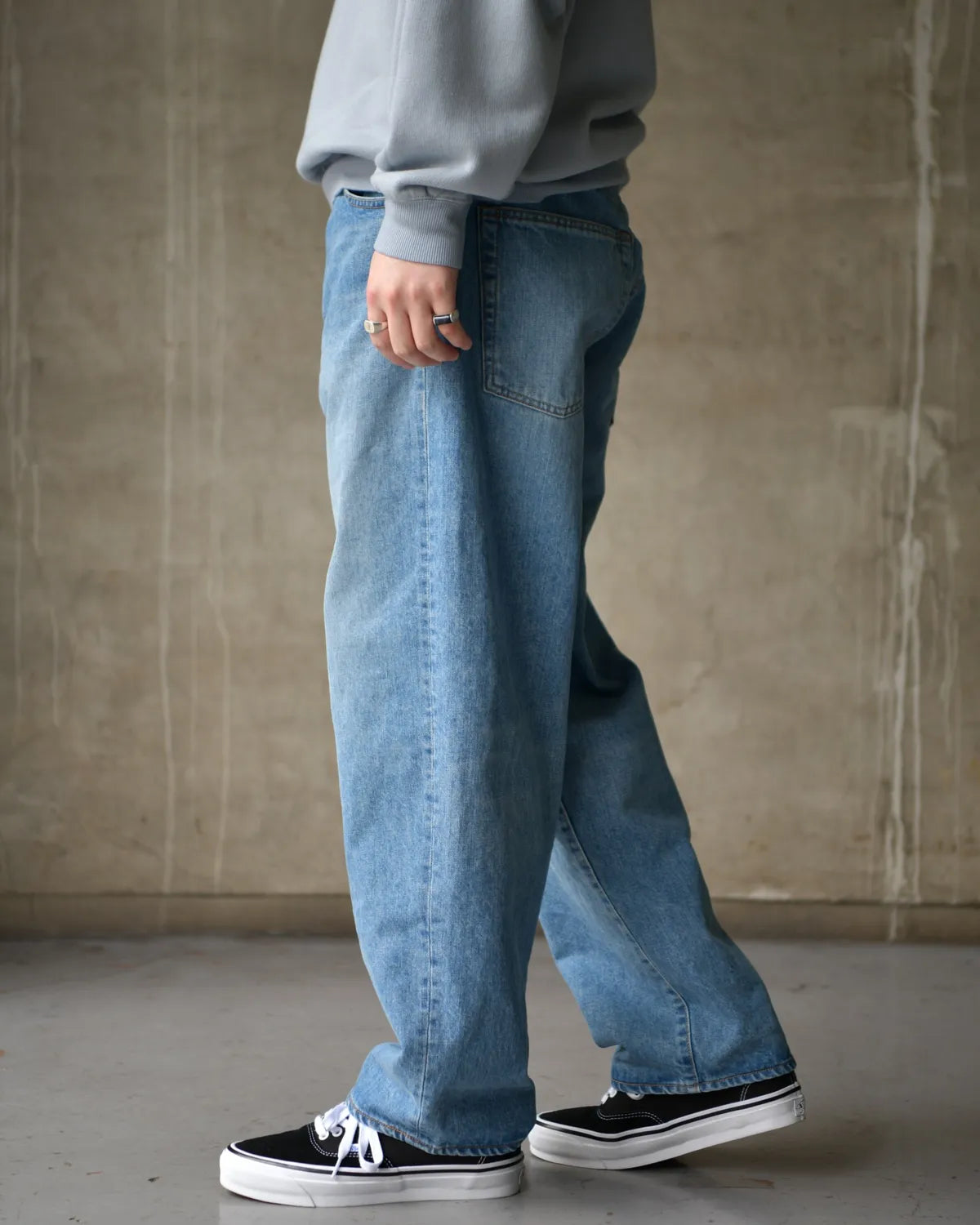 DESCENDANT / 1995 DENIM TROUSERS BAGGY HARD WASH (261WVDS-PTM04)