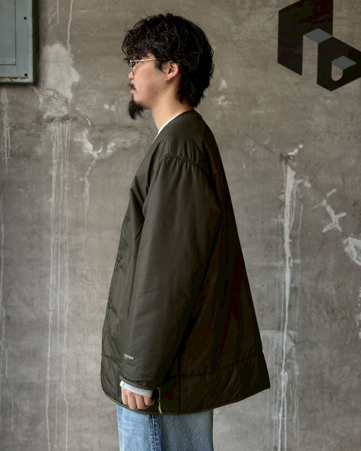 Graphpaper × N.HOOLYWOOD / Suvin Herringbone Fishtail Mods Coat (GM254-10060N)