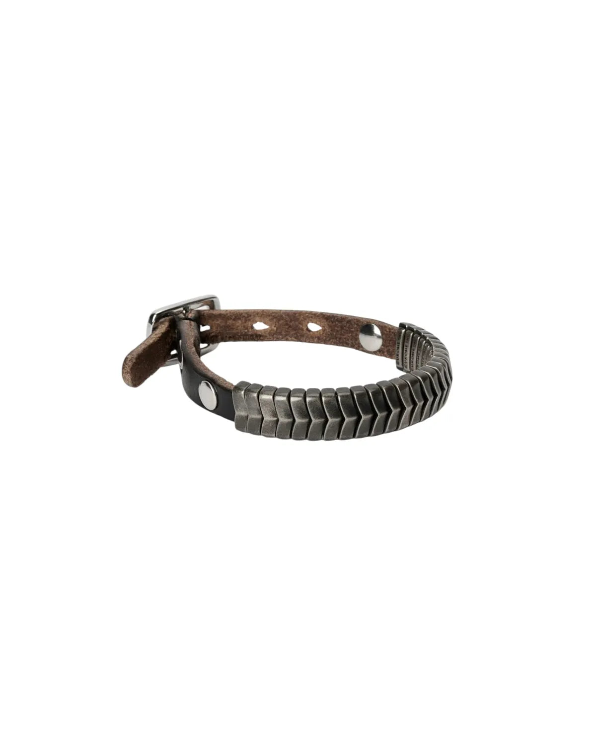 OUR LEGACY / SPINE BRACELET Black Chromexcel Leather (A2258SBC)