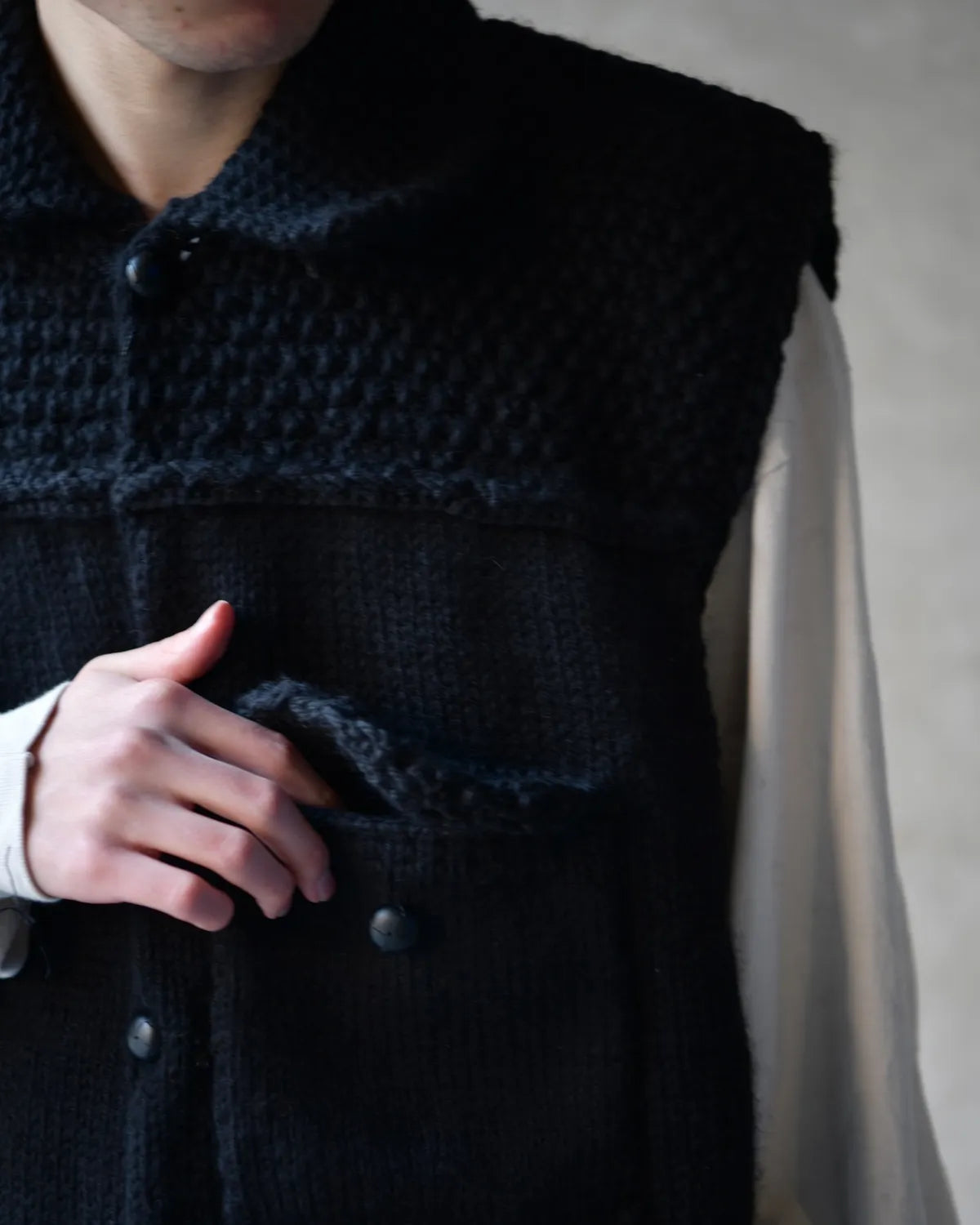refomed / GRANNY KNIT VEST (REKN-012)