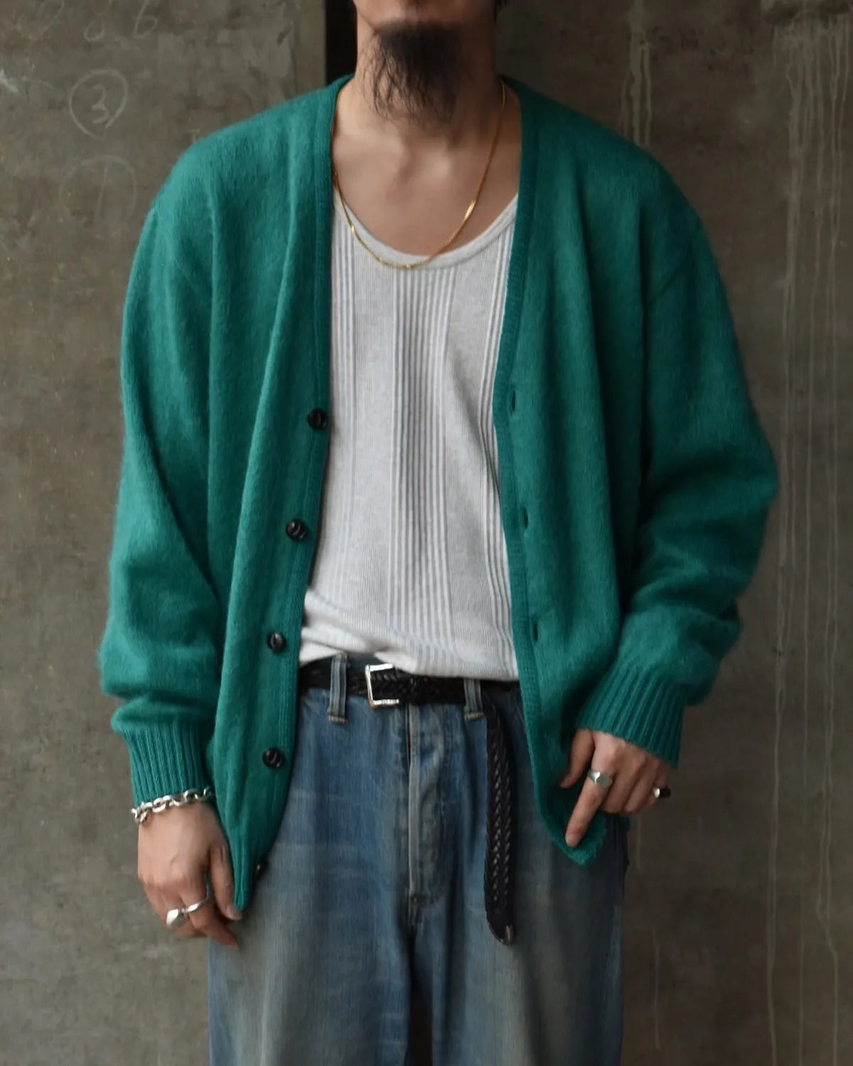 WACKO MARIA / MOHAIR CARDIGAN (25FW-WMK-KN20)