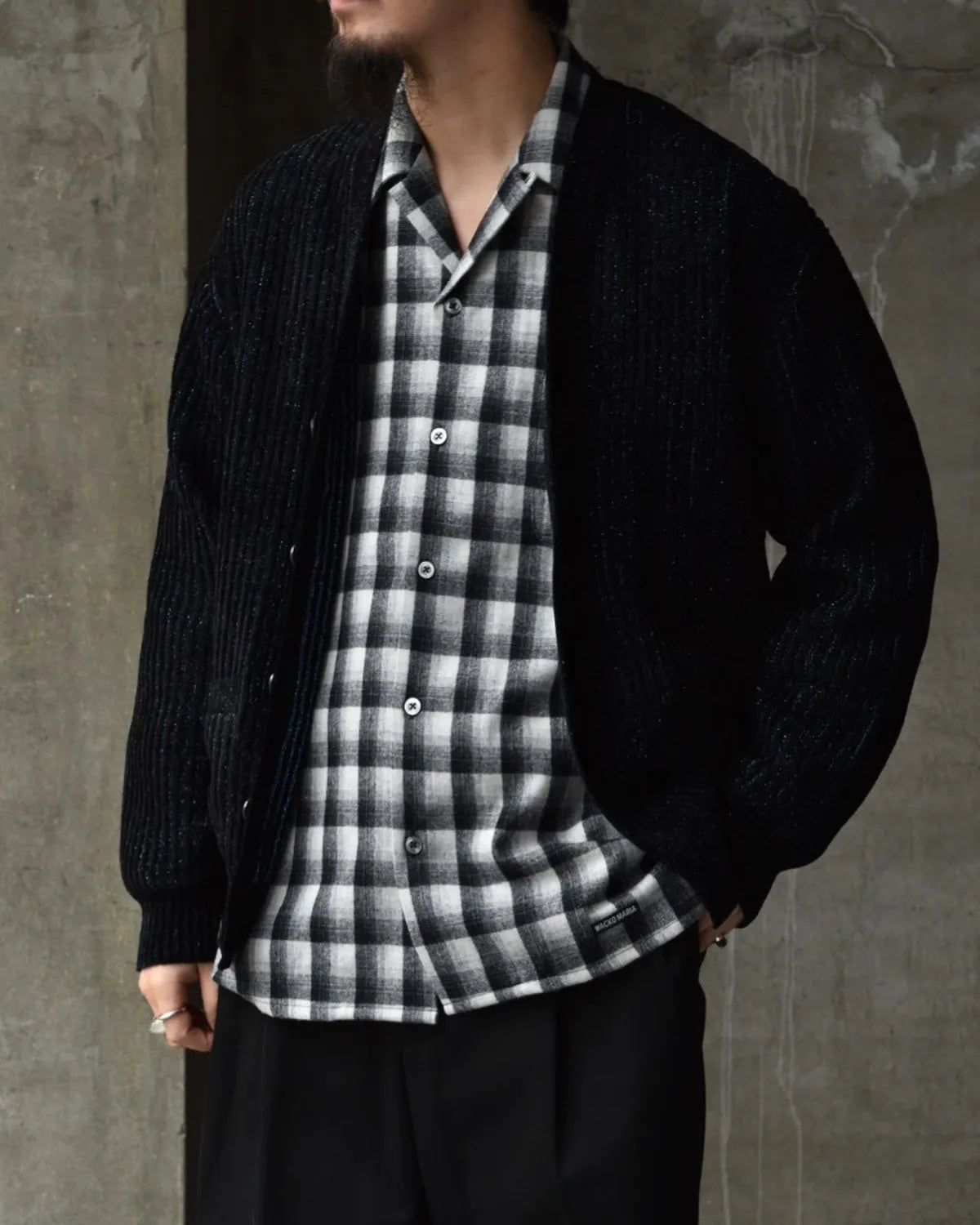 WACKO MARIA / GLITTER CARDIGAN (25FW-WMK-KN04)