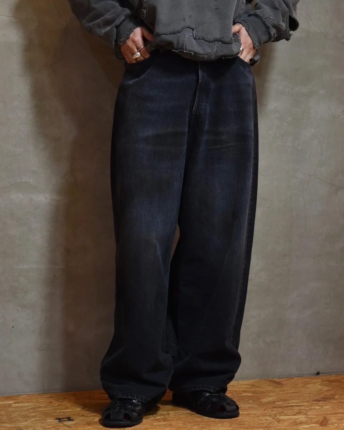refomed / FRESH MAN DENIM WIDE PANTS by EDWIN "USED" (REPT-ED001U)
