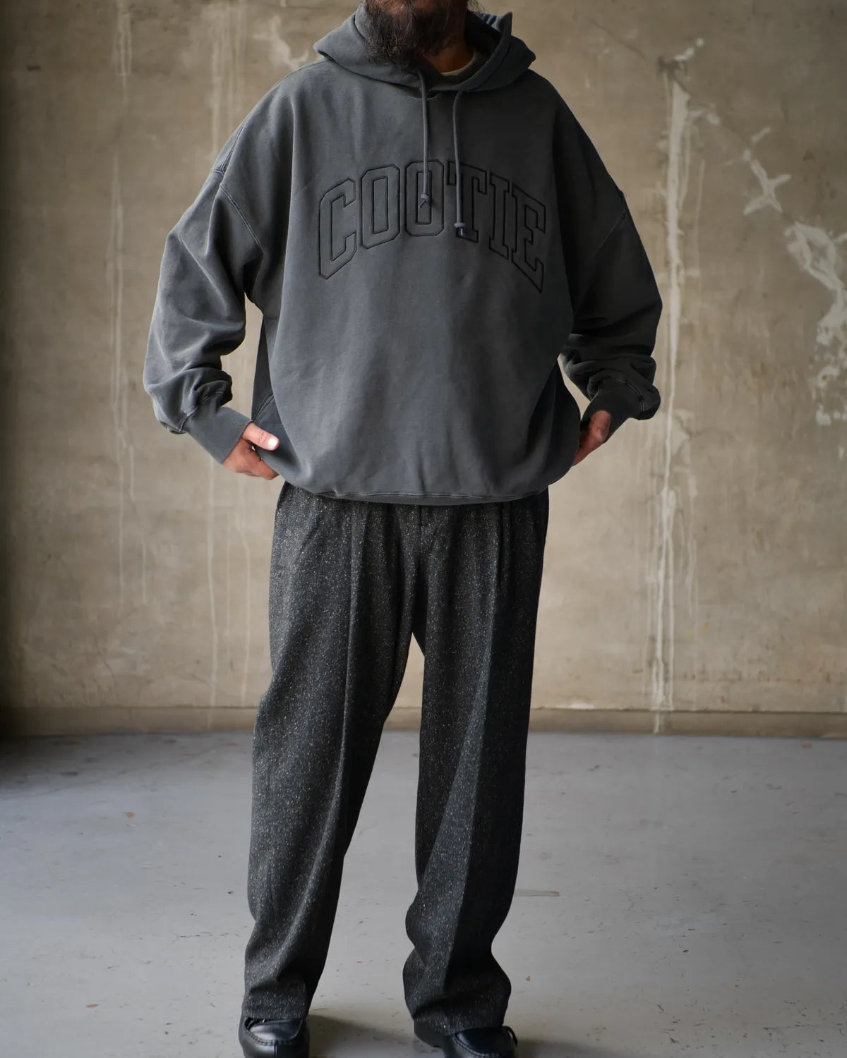 COOTIE PRODUCTIONS® / Chubby SwePigment Dyed Open End Yarn Sweat Hoodie (CTE-25A312)