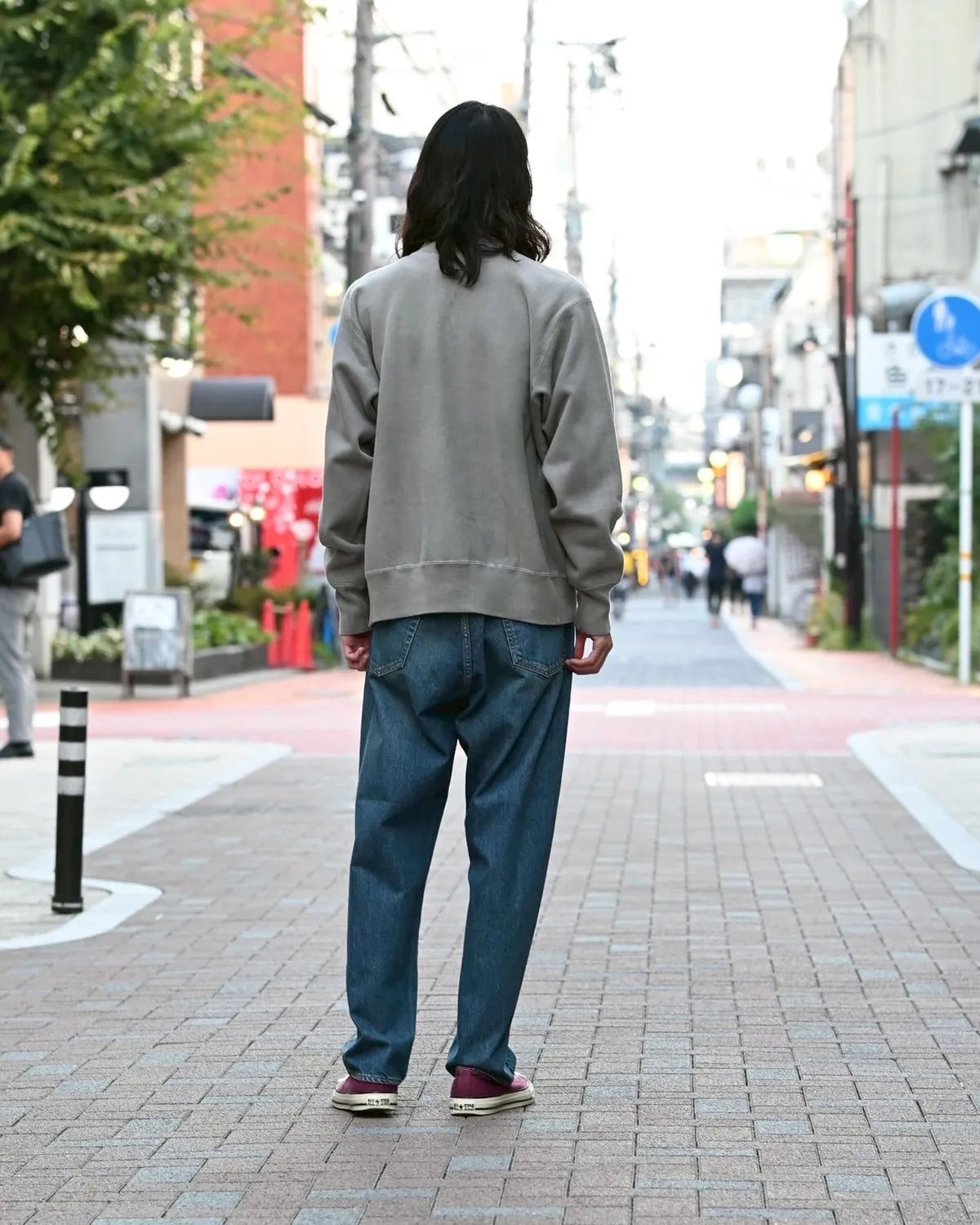 A.PRESSE / Vintage Half Zip Rib Collar Sweatshirt (25AAP-05-07)