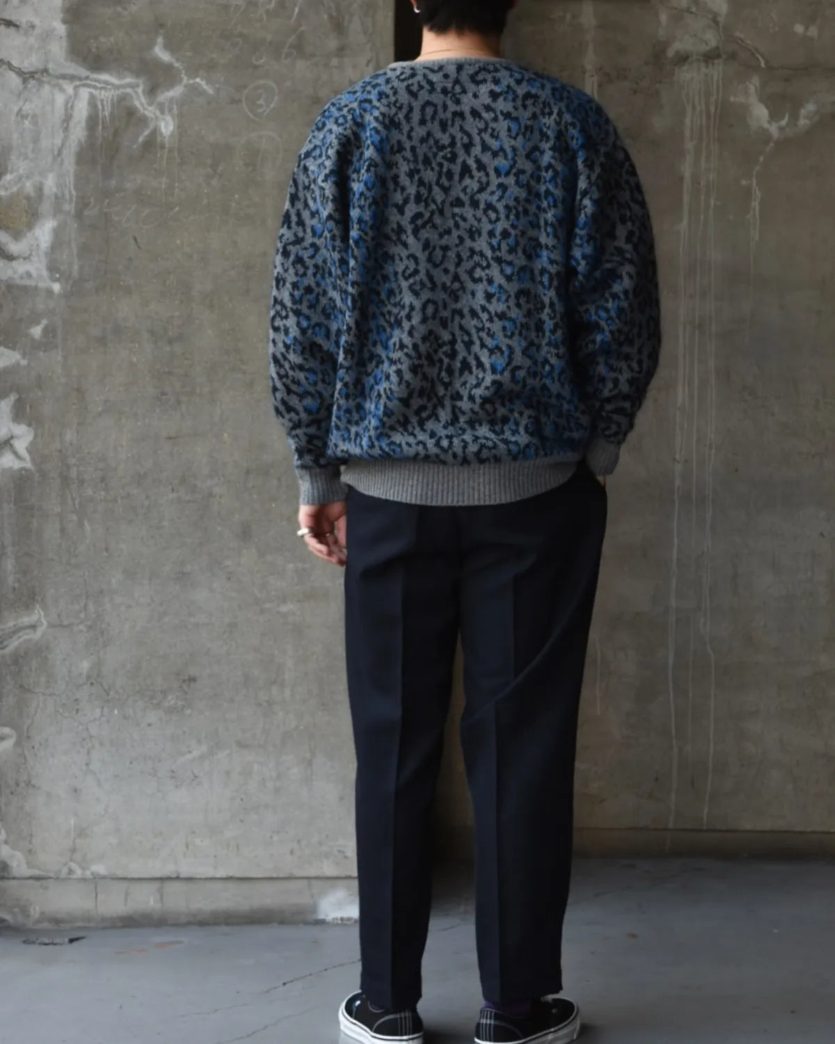 WACKO MARIA / LEOPARD MOHAIR JACQUARD KNIT CARDIGAN (25FW-WMK-KN08)