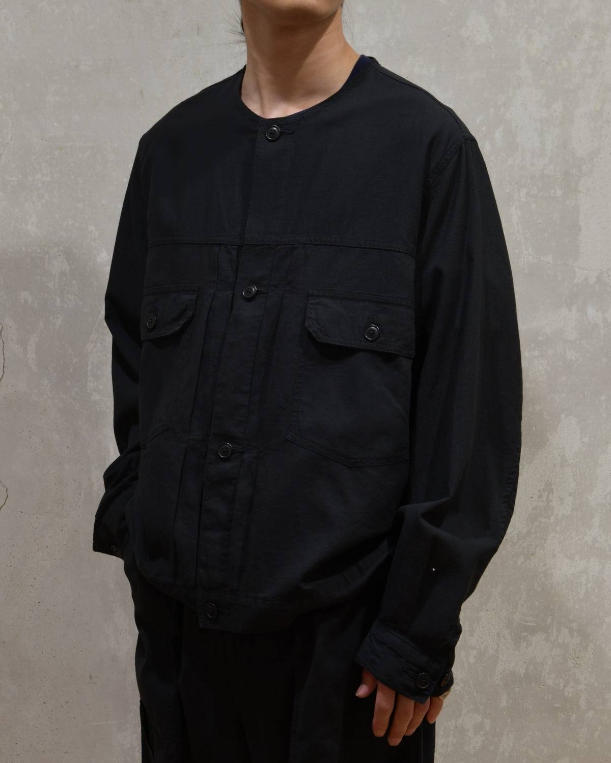 marka / NO COLLAR TRUCKER JACKET (M26A16BL01C)