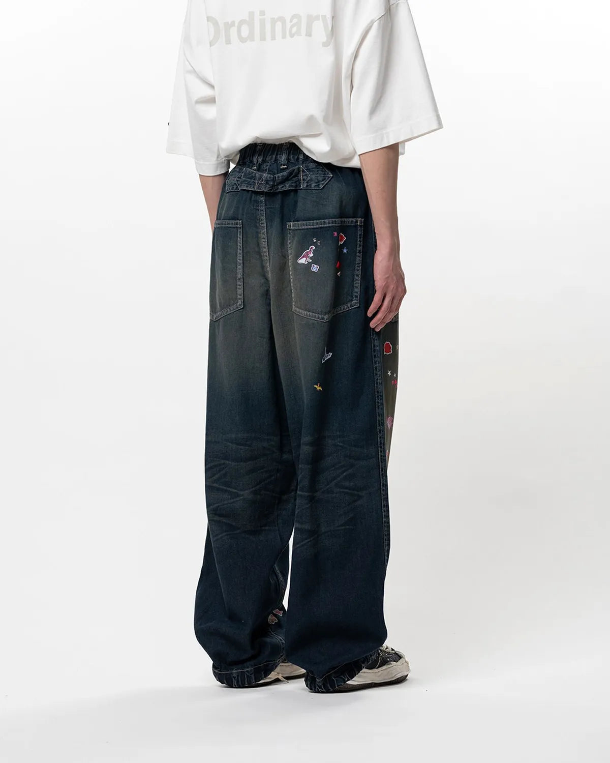 Maison MIHARA YASUHIRO / Kids Sticker Printed Baker Denim Pants (J16PT124)