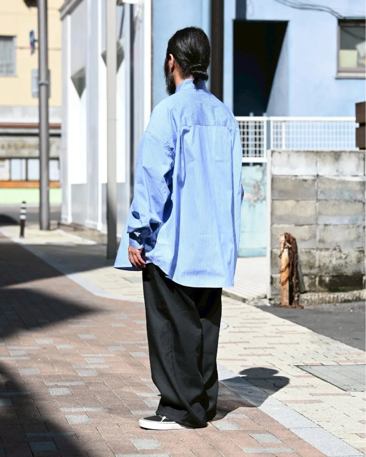 COOTIE PRODUCTIONS® / Stripe Broad Oversized L/S Shirt (CTE-25A403)