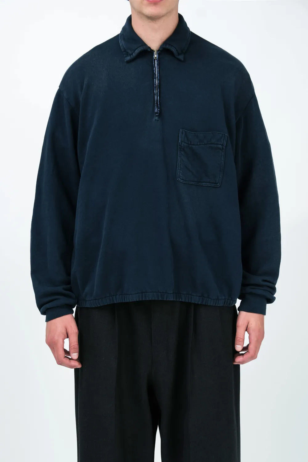 A.PRESSE / Vintage Light Weight Half Zip Sweatshirt (26SAP-05-08)